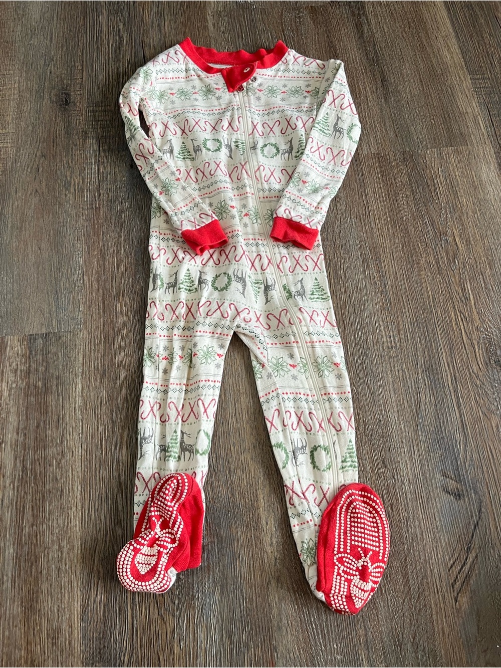 Burt's Bees Feetie Pajamas - Fair Isle  - Size 18 Months